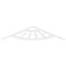 Ekena Millwork Pitch Classic Wagon Wheel Architectural Grade PVC Gable Pediment, 36"W x 7 1/2"H x 1"P (5/12) GPP036X008X100CWW - alternate 3